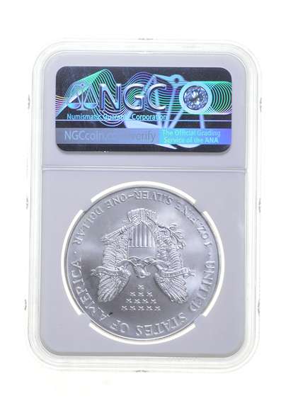 MS67 MINT ERROR 2000 American Silver Eagle - REV Struck Thru - NGC