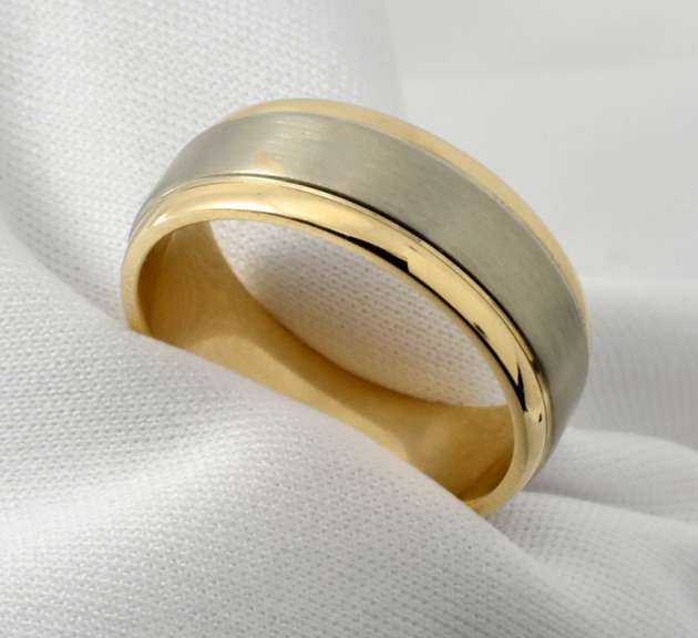Elegant White and Yellow Gold Band
