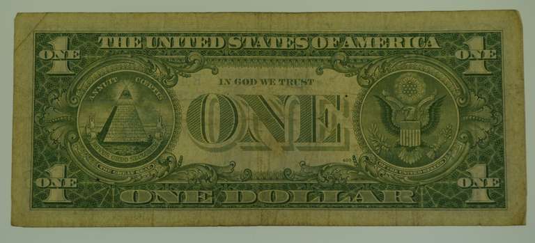 1957-B $1 Silver Certificate Blue Seal US Currency Note