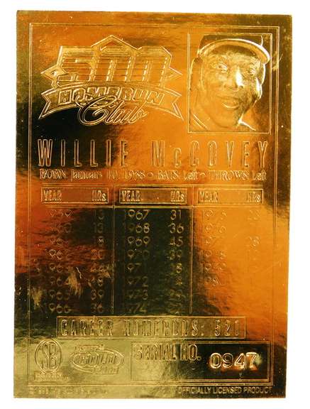 Willie McCovey 23KT Gold Baseball Card