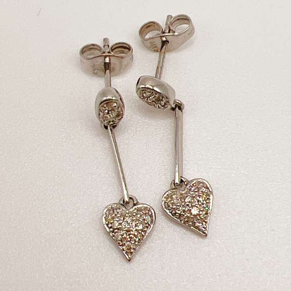 14kt White Gold & Diamond Earrings