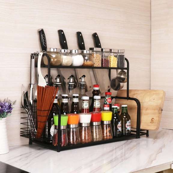 2 Layer Kitchen Storage Stand Holders & Racks Shelf