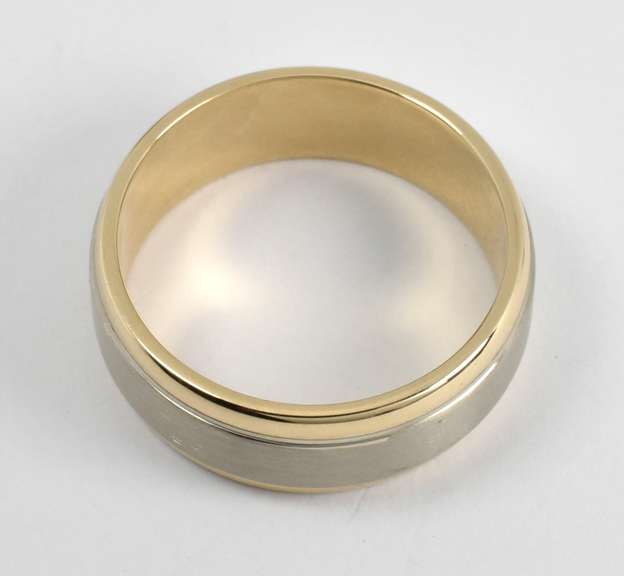 Elegant White and Yellow Gold Band