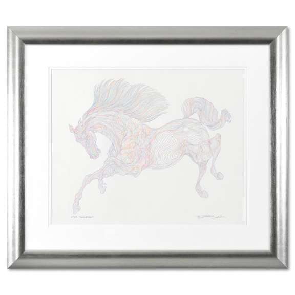 Guillaume Azoulay, "Etude MMZX" Framed Original Drawing, Hand Signed with Letter of Authenticity.
