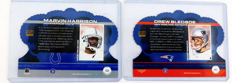 2 Crown Royal 2001 Football Cards