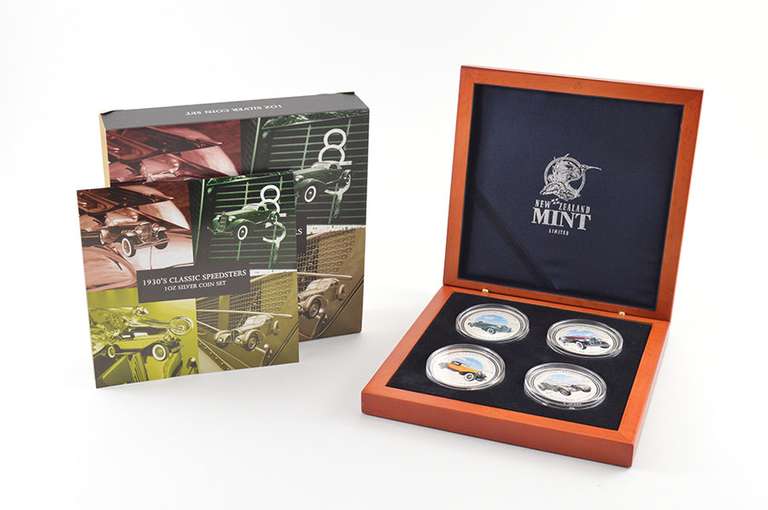 2006 Cook Islands $2 1 Oz Silver Coin - 4 Coin Set - Box & COA