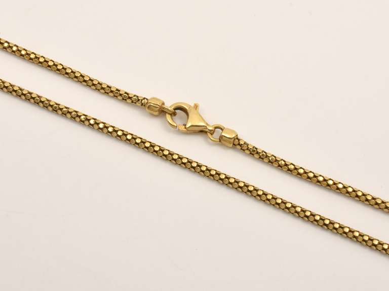 Sparkling 14k Popcorn Link Necklace