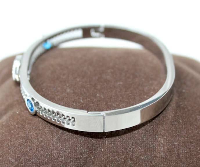 Stainless Steel Silver Color Gold Luck Bracelet