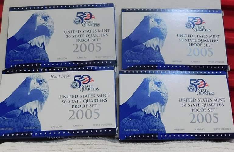 4 each: 2005 PROOF Quarter Sets