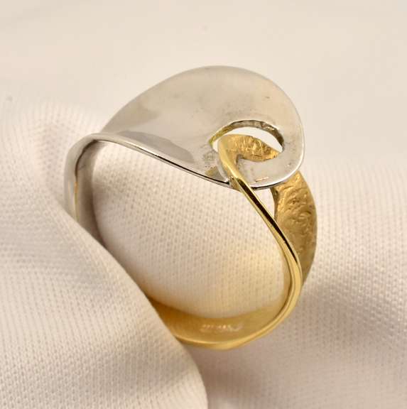 Modern Bi-Color Gold Ring