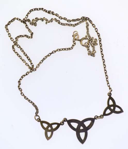 Sterling Silver Three Trinity Knot Necklace
