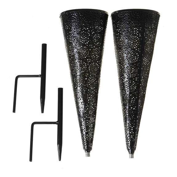 2Pcs Solar Powered LED Garden Hollowed Light Floor