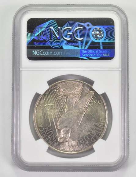 AU58 1922 Peace Silver Dollar Top-50 VAM-12A Moustache EDS Graded NGC