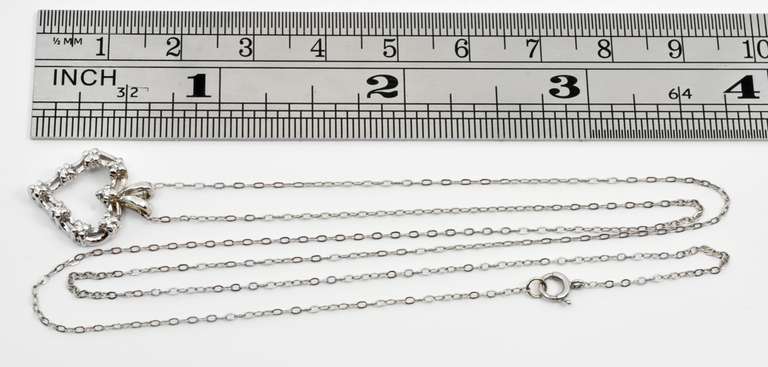 Petite 14k WG Diamond Heart