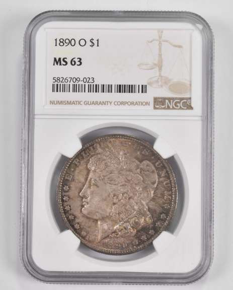 MS63 1890-O Morgan Silver Dollar - Graded NGC