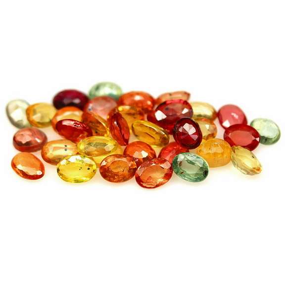 Glittering 7.49ct fancy color Sapphire set