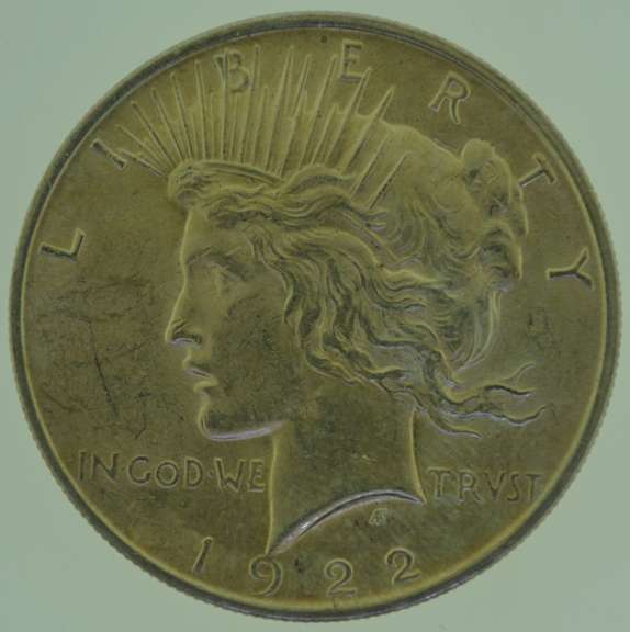 1922 $1 Silver Peace Dollar Coin