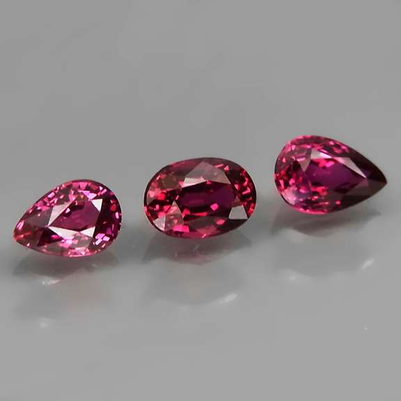 Richly colored .51ct UNHEATED Sapphire set