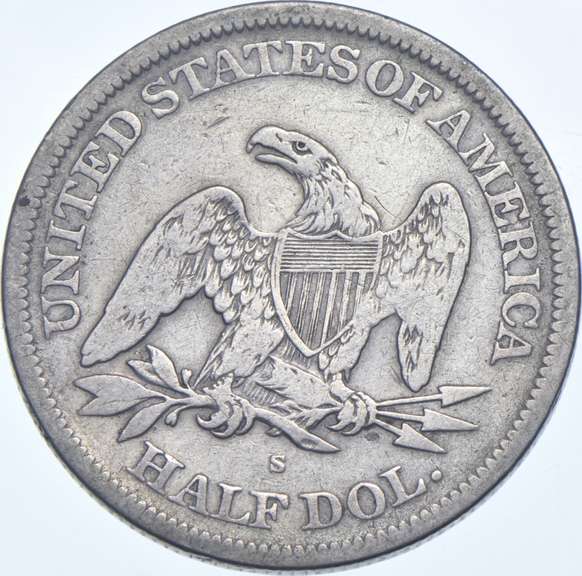 1865-S Seated Liberty Half Dollar