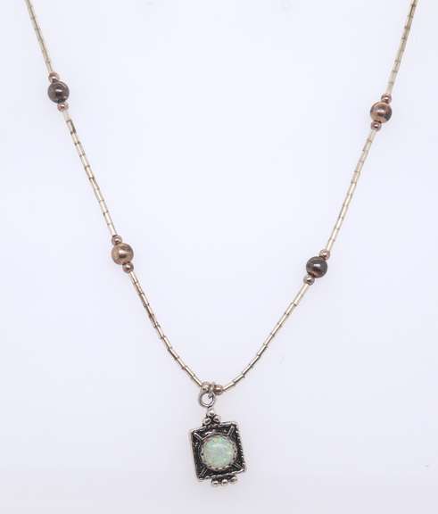 Vintage Sterling Silver Pendant on Chain Necklace