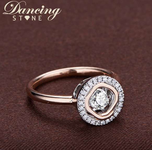Beautiful Two tone Dancing Stone Ring