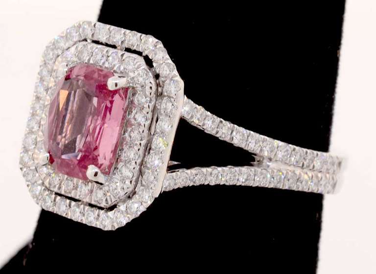 Picturesque Pink Sapphire & Diamond Ring