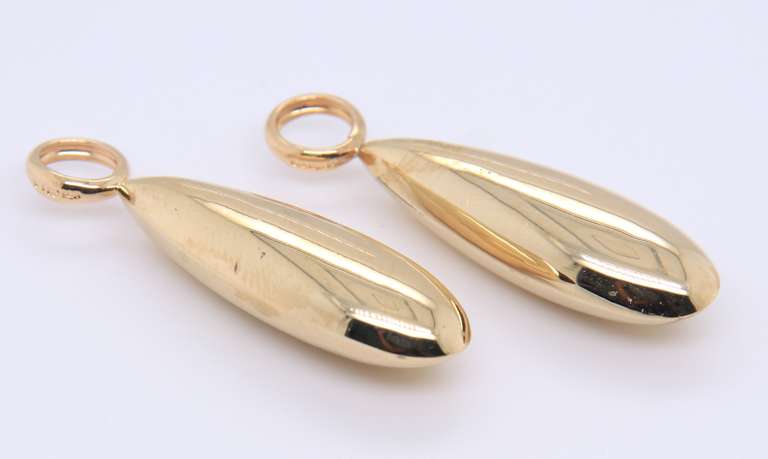 Amazing Yellow Gold Dangle Jacket for Earrings
