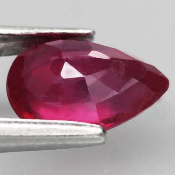 Stunning 1.35ct pear cut imperial red Ruby