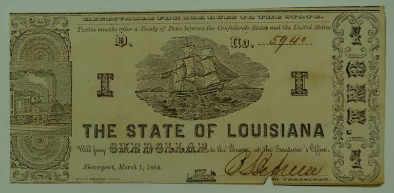 1864 One Dollar $1 Bank Note
