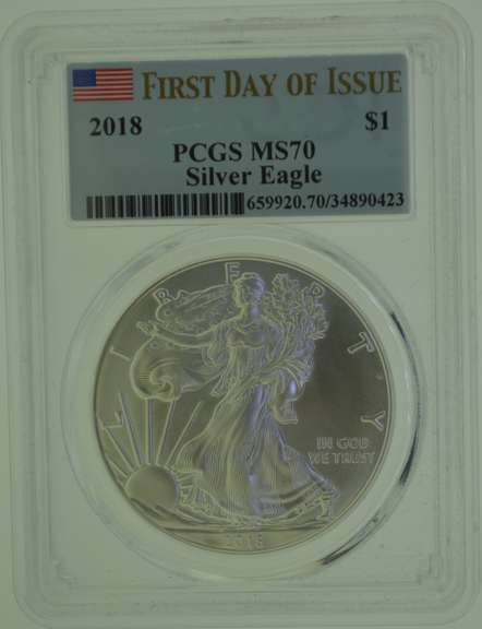 2018 PCGS MS70 Silver American Eagle Dollar