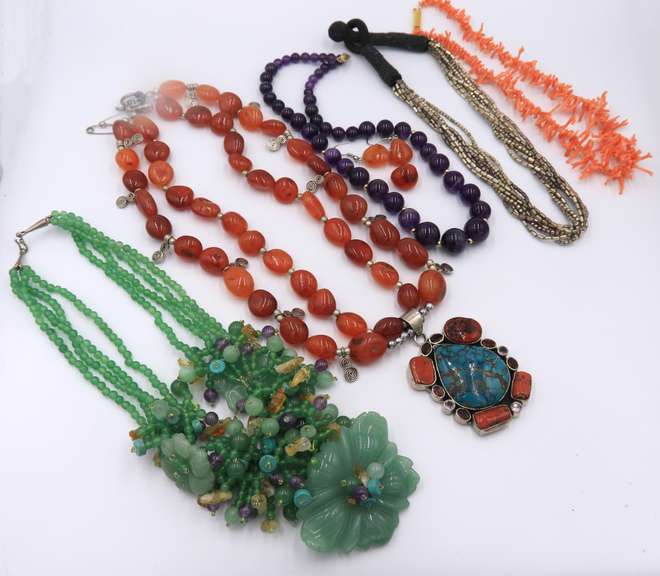 Group Lot of Multi Gemstone Beads Strands