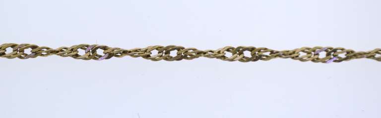 Mexican Sterling Silver Rope Chain And Filigree Pendant