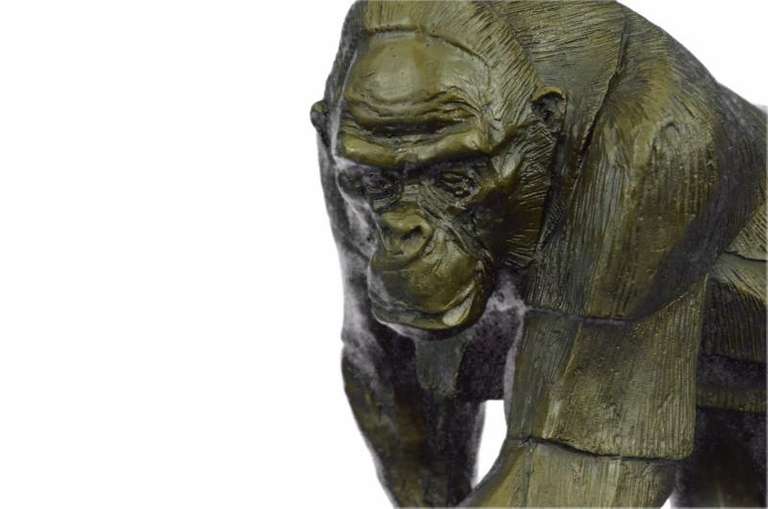 Mighty Brazilian Gorilla in Jungle Bronze Sculpture