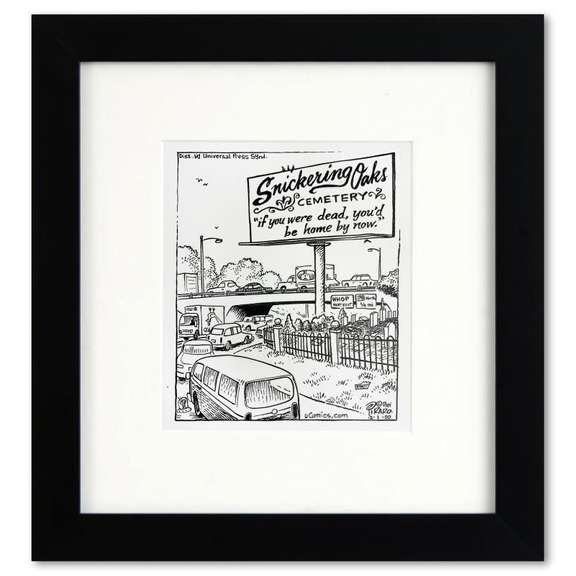Bizarro, "Snickering Oaks" is a Framed Original Pen & Ink Drawing by Dan Piraro, Hand Signed with Letter of Authenticity.