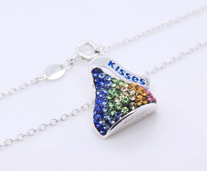 Sterling Silver Kisses Pendant on Chain