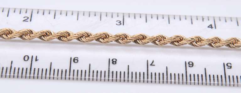 Nice Yellow Gold Rope Chain Necklace