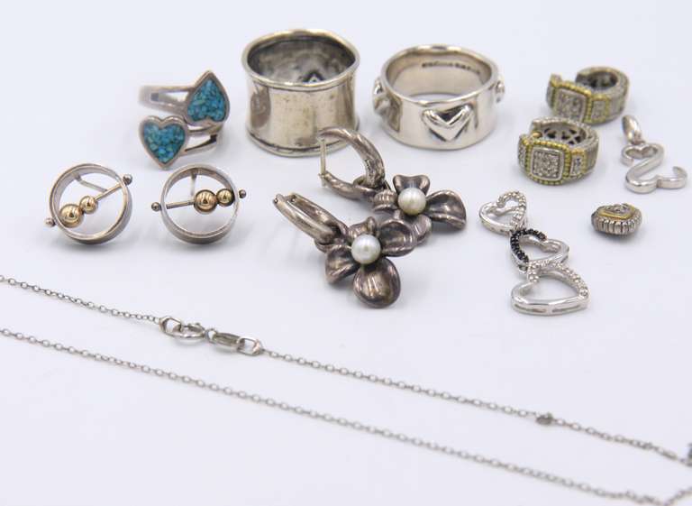 Group Lot of Vintage Sterling Silver Jewelry