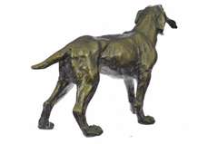 Shaggy Dog Captures a Bird Bronze Sculpture