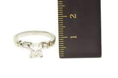 14K White Gold 1.53 Ctw Radiant Cut Diamond Engagement Ring