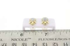 Glowing 10k Yellow Gold Anchor Earrings studded with Diamonds