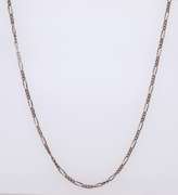 Vintage Sterling Silver Figaro Chain Necklace