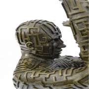 Yoga Exercise Bronze Sculpture