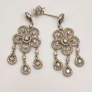 14kt White Gold & Diamond Earrings- 2.00 CTW