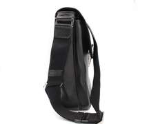 Prada Saffiano Black Leather Messenger Bag