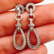 14kt White Gold & Diamond Earrings