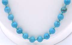 Turquoise Beads Long Necklace