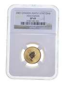 SP69 2001 $10 Canada Gold Maple Leaf - Hologram - Graded NGC