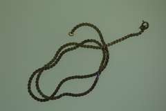 Italian Vintage Sterling Silver Flat Rope Chain Necklace