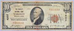 $10 Yardley Pa Series 1929 National Note