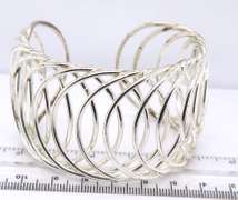 925 Sterling Silvr Wide Cuff Bangle